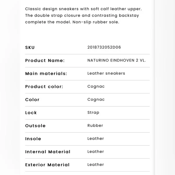 NWT NATURINO EINDHOVEN 2 VL. Cognac Leather Boys Sneaker - Picture 6 of 16